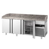 Commercial Pizza Prep Counter - Granite Top PREMIUM - 2100x800mm - with 3 doors