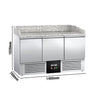 Commercial Pizza Prep Counter - Granite Top PREMIUM - 1400x700mm - with 3 doors