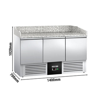 Stół chłodniczy do pizzy PREMIUM - 1400x700mm - 3 drzwi - Prime Gastro