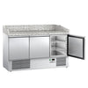 Stół chłodniczy do pizzy ECO – 1400 x 700 mm – z 3 drzwiami