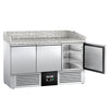Commercial Pizza Prep Counter - Granite Top PREMIUM - 1400x700mm - with 3 doors