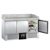 Commercial Pizza Prep Counter - Granite Top PREMIUM - 1400x700mm - with 3 doors