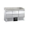 Stół chłodniczy do pizzy PREMIUM – 1400 x 700 mm – z 6 szufladami