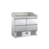 Stół chłodniczy do pizzy ECO – 935 x 700 mm – z 4 szufladami