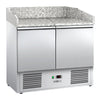 Stoły chłodnicze do pizzy ECO – 2300 x 700 mm – z 5 drzwiami – z blatem granitowym