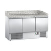 Stoły chłodnicze do pizzy ECO – 2300 x 700 mm – z 5 drzwiami – z blatem granitowym
