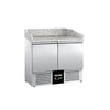 Stoły chłodnicze do pizzy PREMIUM – 2300 x 700 mm – z 5 drzwiami – z blatem granitowym