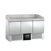 Stoły chłodnicze do pizzy PREMIUM – 2300 x 700 mm – z 5 drzwiami – z blatem granitowym