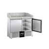 Stół chłodniczy do pizzy PREMIUM – 935 x 700 mm – z 2 drzwiami