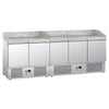 Stoły chłodnicze do pizzy ECO – 2300 x 700 mm – z 5 drzwiami – z blatem granitowym