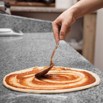 Stół chłodniczy do pizzy PREMIUM PLUS - 1490x700mm - z 4 szufladami - włącznie z witryną chłodniczą nadstawną - 6x GN 1/4 - Prime Gastro