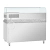 Commercial Pizza Prep Counter - Granite Top PREMIUM PLUS - 1738x800mm - with 2 doors - incl. refrigerated topping unit with glass sneeze guard - 7x GN 1/4