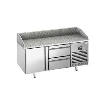 Stół chłodniczy do pizzy PREMIUM PLUS - 1490x700 mm - z 1 drzwiami & 2 szufladami - Prime Gastro
