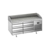 Stół chłodniczy do pizzy Premium PLUS – 1490 x 700 mm – z 6 szufladami