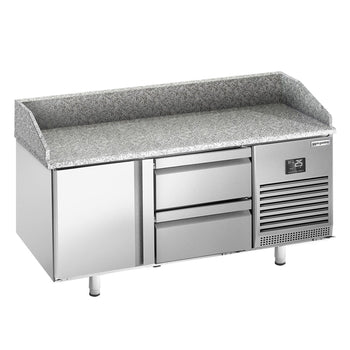 Stół chłodniczy do pizzy PREMIUM PLUS - 1490x700 mm - z 1 drzwiami & 2 szufladami - Prime Gastro