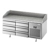Stół chłodniczy do pizzy Premium PLUS – 1490 x 700 mm – z 6 szufladami