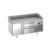 Stół chłodniczy do pizzy Premium PLUS – 1490 x 700 mm – z 1 drzwiami i 2 szufladami 1/3 i 2/3