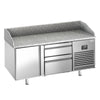 Stół chłodniczy do pizzy Premium PLUS – 1490 x 700 mm – z 1 drzwiami i 2 szufladami 1/3 i 2/3