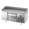 Stół chłodniczy do pizzy Premium PLUS – 1490 x 700 mm – z 1 drzwiami i 2 szufladami 1/3 i 2/3