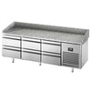Stół chłodniczy do pizzy PREMIUM PLUS - 1980x700mm - z blatem granitowym - 6 szuflad 1/2