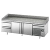 Stół chłodniczy do pizzy Premium PLUS – 2305 x 800 mm – z 2 drzwiami i 3 szufladami