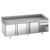 Stół chłodniczy do pizzy Premium PLUS – 2305 x 800 mm – z 3 drzwiami i 1 szufladą