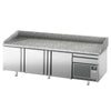 Stół chłodniczy do pizzy Premium PLUS – 2305 x 800 mm – z 3 drzwiami i 1 szufladą