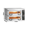 Elektryczny piec do pizzy Power – 4+4 x 34 cm – manualna obsługa – z pokrywą