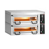Elektryczny piec do pizzy Power – 4+4 x 34 cm – manualna obsługa – z pokrywą