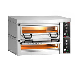 Elektryczny piec do pizzy Power – 4+4 x 34 cm – manualna obsługa – z pokrywą
