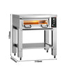 Elektryczny piec do pizzy Power – 4 x 34 cm – manualna obsługa – w zestawie z pokrywą i podstawą