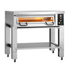 Elektryczny piec do pizzy Power – 6 x 34 cm – manualna obsługa – w zestawie z pokrywą i podstawą