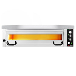Elektryczny piec do pizzy Power – 6 x 34 cm – manualna obsługa – w zestawie z pokrywą i podstawą