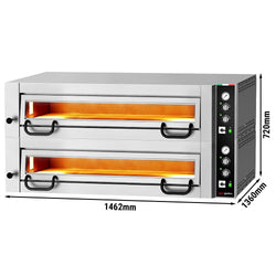 Elektryczny piec do pizzy Power – 9+9 x 34 cm – manualna obsługa