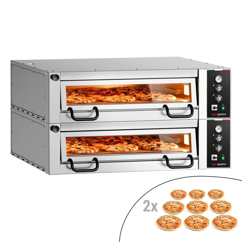 Elektryczny piec do pizzy Power – 9+9 x 34 cm – manualna obsługa