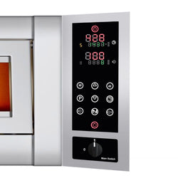 Elektryczny piec do pizzy Power - 6+6 34cm - Cyfrowy - włącznie z okapem, ramą podstawy i zestawem kółek