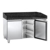 Stół chłodniczy do pizzy PREMIUM – 1500 x 800 mm – z 2 drzwiami