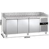 Stół chłodniczy do pizzy ECO - 2025x800mm - z blatem granitowym - 3‑drzwiowy