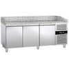 Stół chłodniczy do pizzy ECO - 2025x800mm - z blatem granitowym - 3‑drzwiowy