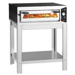 Elektryczny piec do pizzy – 4 x 30 cm – 230 V – manualny – wraz z podstawą