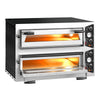 Electric Deck Pizza Oven - Twin Deck - Refractory Stone Deck - 4+4 x Ø 30cm (12") - 230V 3 Phase - Mechanical Controls - up to 450°C