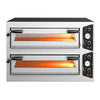 Electric Deck Pizza Oven - Twin Deck - Refractory Stone Deck - 4+4 x Ø 30cm (12") - 230V 3 Phase - Mechanical Controls - up to 450°C
