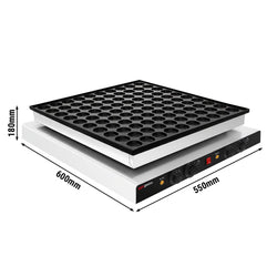 Gofrownica - pojedyncza - manualna - 3 kW - kształt: poffertjes - na 100 sztuk