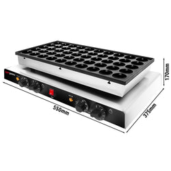 Gofrownica - Pojedyncza - 1,7kW - poffertjes 50 szt. - Ø 42mm - na 50 szt. - płyty z powłoką teflonową