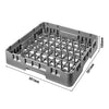 CAMBRO | Kosz do zmywarki na talerze 1/1 CAMRACK® – 500 x 500 mm – z przegródkami 5 x 9 – szary