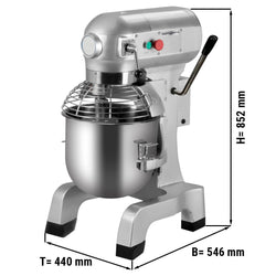 Commercial Floor Standing Planetary Mixer - 27L - 1,5kW - incl. 3 attachments