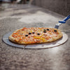Blacha do serwowania pizzy – stal nierdzewna – Ø 500 mm – z rowkami