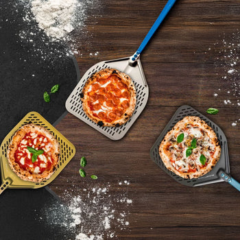 Łopatka do pizzy - EVOLUZIONE - aluminium - 330 mm - perforowana - specjalne anodowanie S.H.A. - Prime Gastro