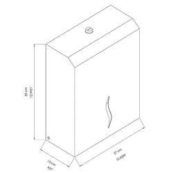 Podajnik ręczników papierowych - na 400 ręczników - stal nierdzewna - czarny