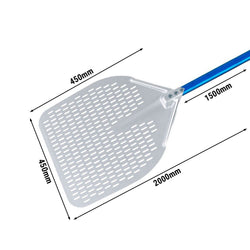 Łopatka do pizzy - AZZURRA - aluminium - 450x450mm - perforowana